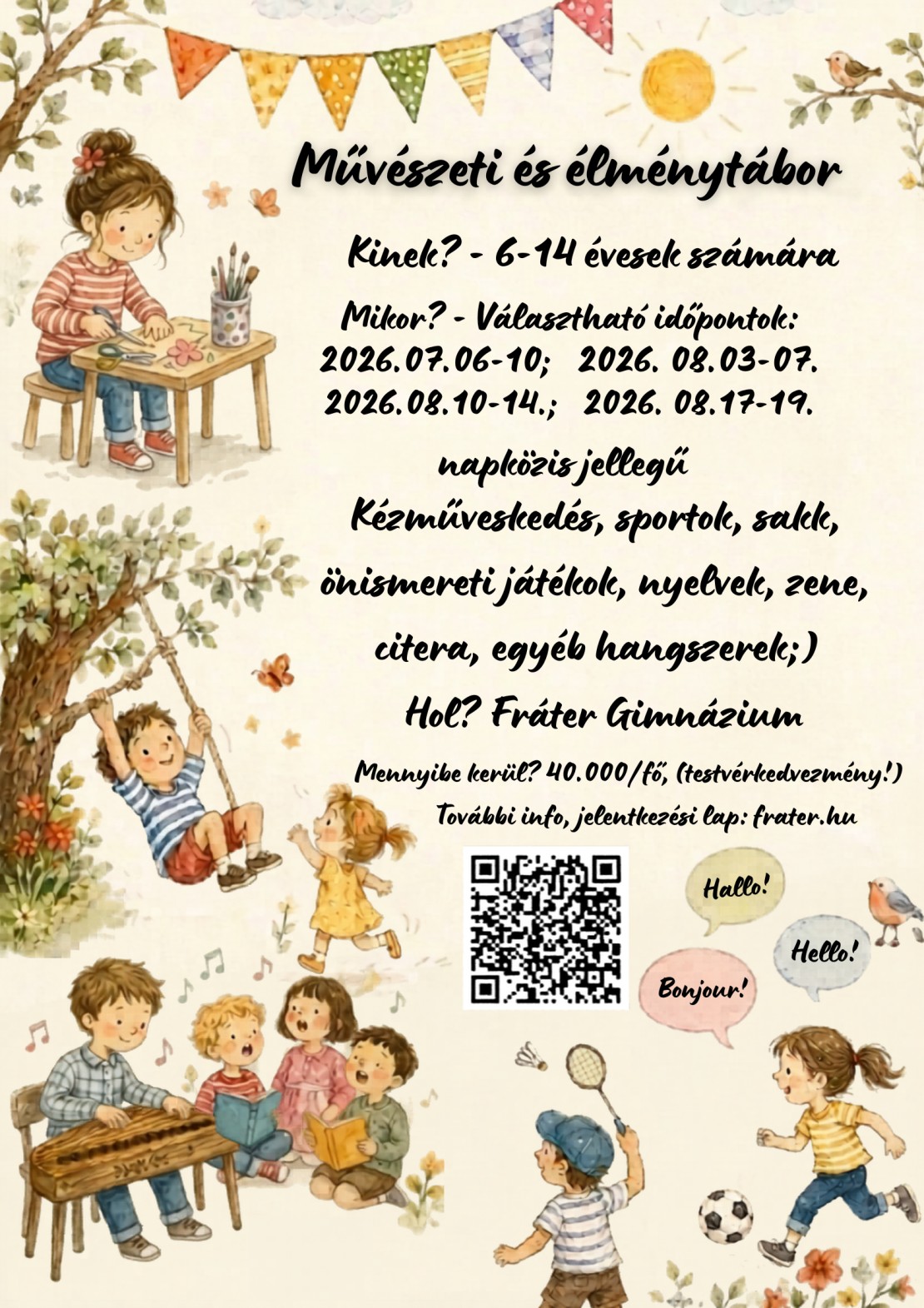 Művészeti és élménytábor javított